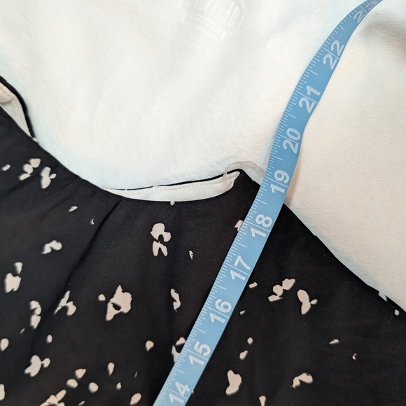 Lauren Ralph Lauren Black White Abstract Ruched Sheath Dress Size 14 Career EUC - Picture 4 of 5